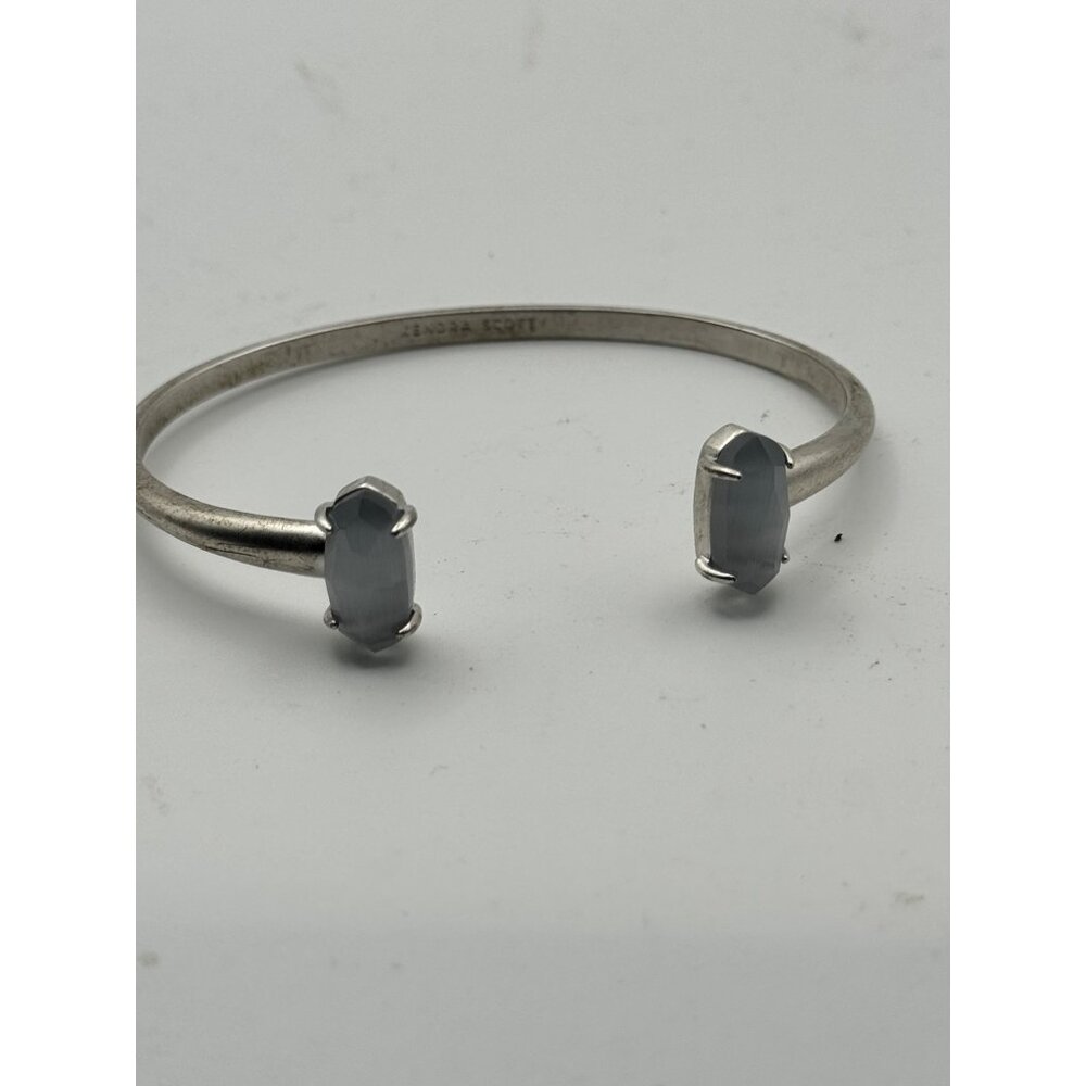 Kendra Scott Silver Cuff Bracelet With Blue Gemstones - Picture 7 of 11